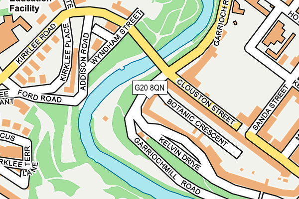 G20 8QN map - OS OpenMap – Local (Ordnance Survey) G20 8QN map - OS OpenMap – Local (Ordnance Survey)