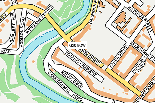 G20 8QW map - OS OpenMap – Local (Ordnance Survey) G20 8QW map - OS OpenMap – Local (Ordnance Survey)