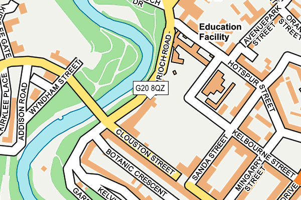 G20 8QZ map - OS OpenMap – Local (Ordnance Survey)