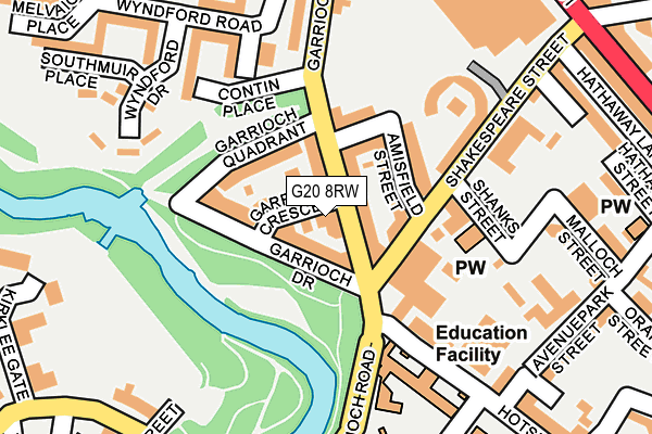 G20 8RW map - OS OpenMap – Local (Ordnance Survey) G20 8RW map - OS OpenMap – Local (Ordnance Survey)