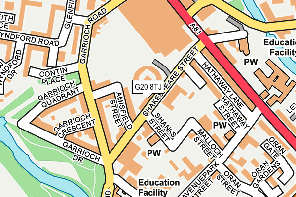 G20 8TJ map - OS OpenMap – Local (Ordnance Survey) G20 8TJ map - OS OpenMap – Local (Ordnance Survey)
