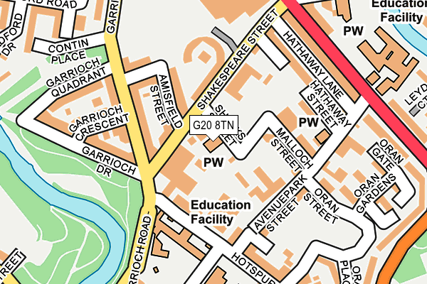 G20 8TN map - OS OpenMap – Local (Ordnance Survey) G20 8TN map - OS OpenMap – Local (Ordnance Survey)