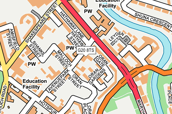 G20 8TS map - OS OpenMap – Local (Ordnance Survey) G20 8TS map - OS OpenMap – Local (Ordnance Survey)