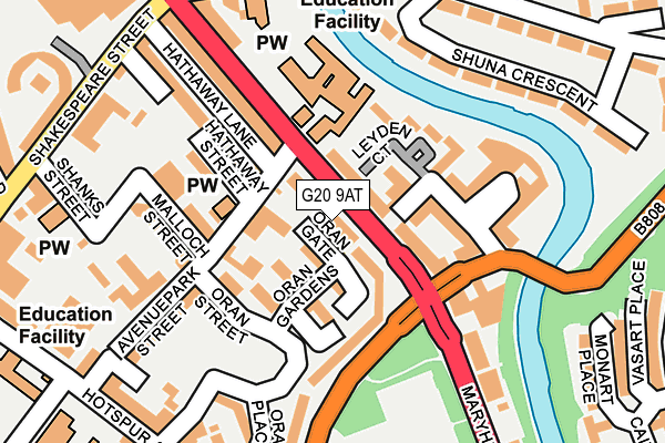 G20 9AT map - OS OpenMap – Local (Ordnance Survey) G20 9AT map - OS OpenMap – Local (Ordnance Survey)