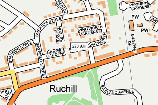 G20 9JH map - OS OpenMap – Local (Ordnance Survey)