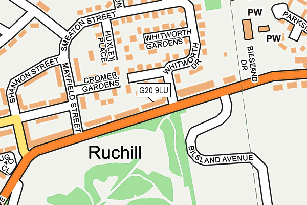 G20 9LU map - OS OpenMap – Local (Ordnance Survey) G20 9LU map - OS OpenMap – Local (Ordnance Survey)