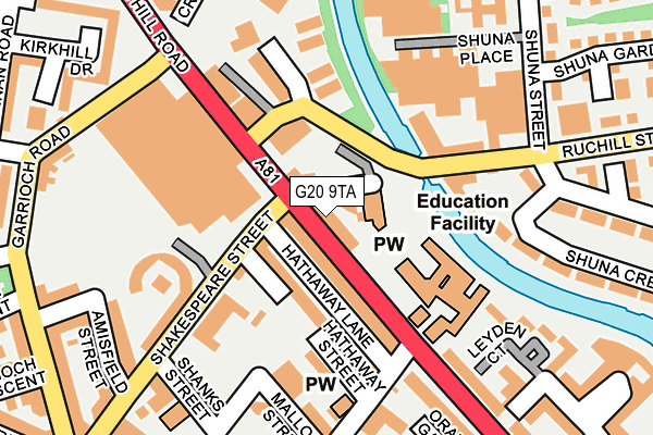 G20 9TA map - OS OpenMap – Local (Ordnance Survey) G20 9TA map - OS OpenMap – Local (Ordnance Survey)