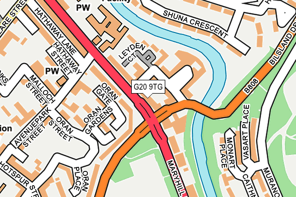G20 9TG map - OS OpenMap – Local (Ordnance Survey) G20 9TG map - OS OpenMap – Local (Ordnance Survey)