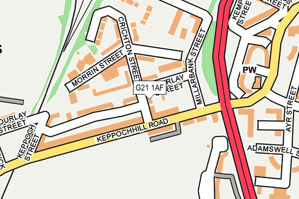 G21 1AF map - OS OpenMap – Local (Ordnance Survey) G21 1AF map - OS OpenMap – Local (Ordnance Survey)