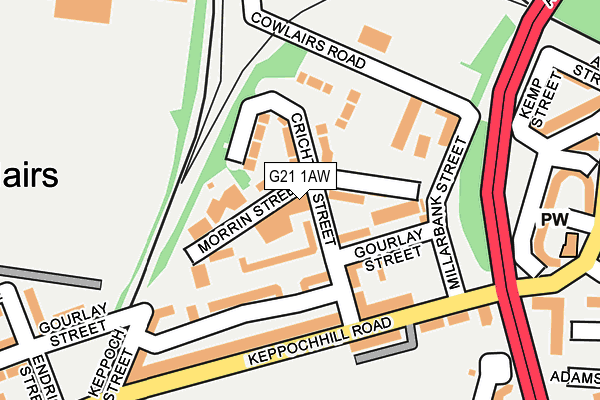 G21 1AW map - OS OpenMap – Local (Ordnance Survey) G21 1AW map - OS OpenMap – Local (Ordnance Survey)