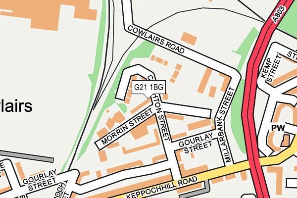 G21 1BG map - OS OpenMap – Local (Ordnance Survey) G21 1BG map - OS OpenMap – Local (Ordnance Survey)