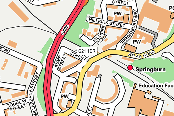 G21 1DR map - OS OpenMap – Local (Ordnance Survey) G21 1DR map - OS OpenMap – Local (Ordnance Survey)