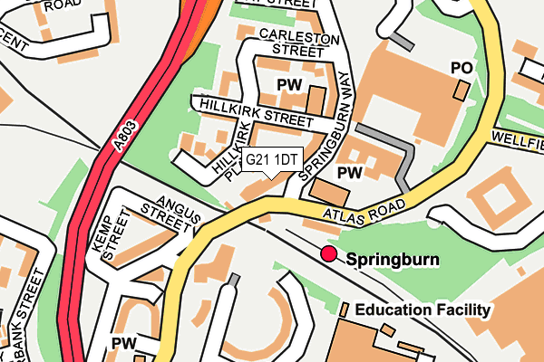 G21 1DT map - OS OpenMap – Local (Ordnance Survey) G21 1DT map - OS OpenMap – Local (Ordnance Survey)