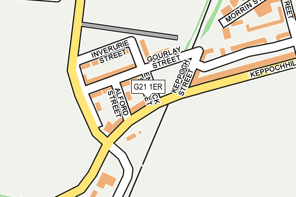 G21 1ER map - OS OpenMap – Local (Ordnance Survey)