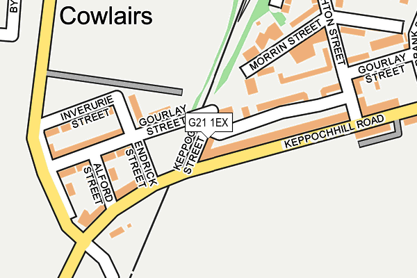 G21 1EX map - OS OpenMap – Local (Ordnance Survey)