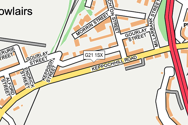 G21 1SX map - OS OpenMap – Local (Ordnance Survey) G21 1SX map - OS OpenMap – Local (Ordnance Survey)