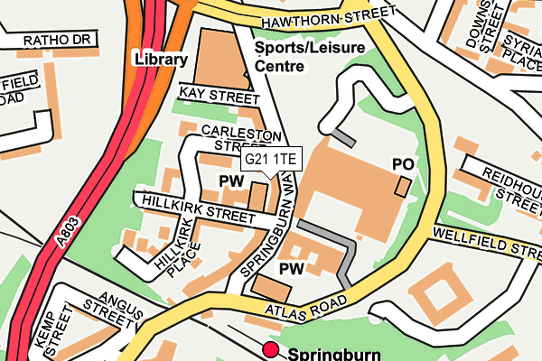 G21 1TE map - OS OpenMap – Local (Ordnance Survey)