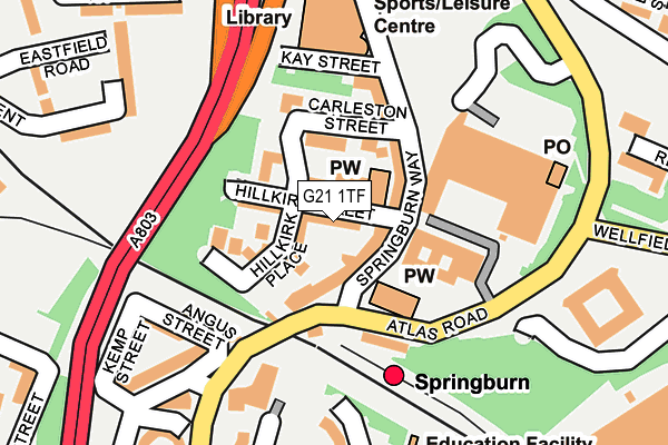 G21 1TF map - OS OpenMap – Local (Ordnance Survey) G21 1TF map - OS OpenMap – Local (Ordnance Survey)