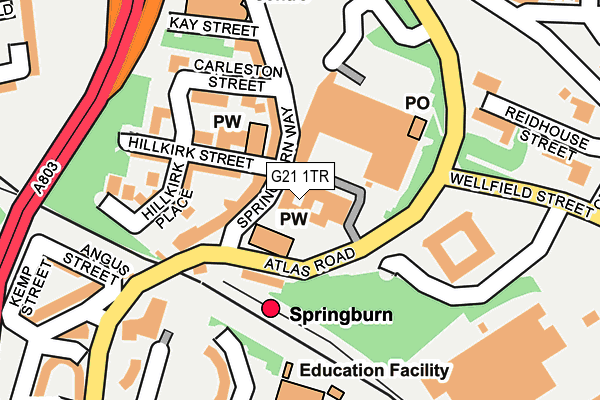 G21 1TR map - OS OpenMap – Local (Ordnance Survey) G21 1TR map - OS OpenMap – Local (Ordnance Survey)