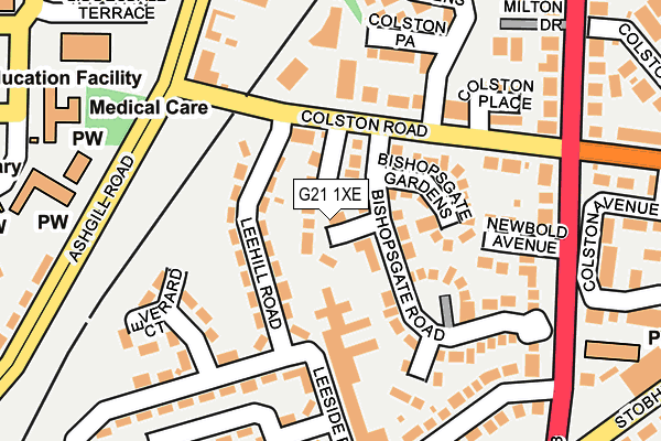 G21 1XE map - OS OpenMap – Local (Ordnance Survey) G21 1XE map - OS OpenMap – Local (Ordnance Survey)