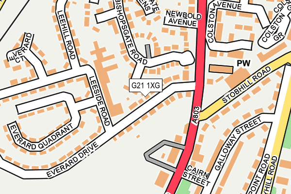 G21 1XG map - OS OpenMap – Local (Ordnance Survey) G21 1XG map - OS OpenMap – Local (Ordnance Survey)