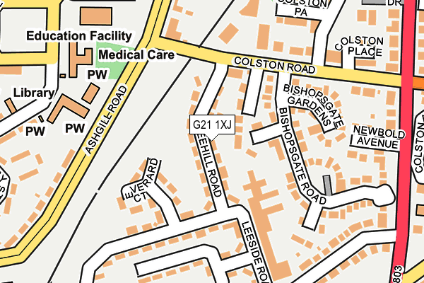 G21 1XJ map - OS OpenMap – Local (Ordnance Survey) G21 1XJ map - OS OpenMap – Local (Ordnance Survey)
