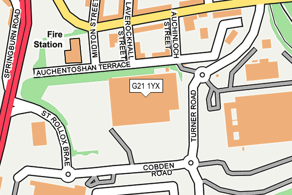 G21 1YX map - OS OpenMap – Local (Ordnance Survey) G21 1YX map - OS OpenMap – Local (Ordnance Survey)