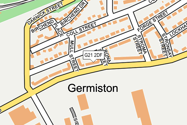 G21 2DF map - OS OpenMap – Local (Ordnance Survey)