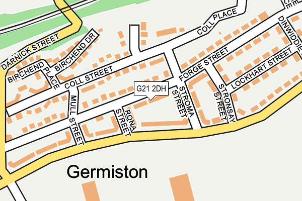 G21 2DH map - OS OpenMap – Local (Ordnance Survey)