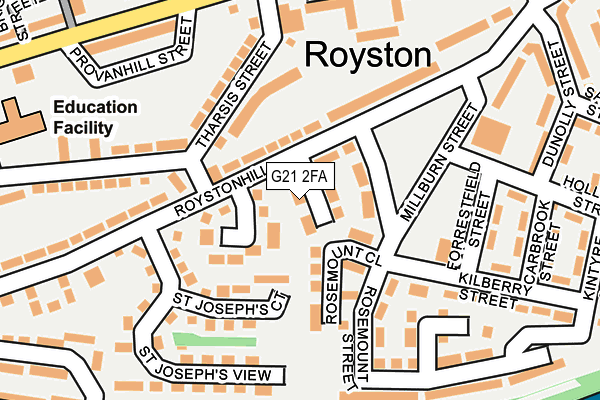 G21 2FA map - OS OpenMap – Local (Ordnance Survey) G21 2FA map - OS OpenMap – Local (Ordnance Survey)