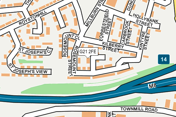 G21 2FE map - OS OpenMap – Local (Ordnance Survey) G21 2FE map - OS OpenMap – Local (Ordnance Survey)