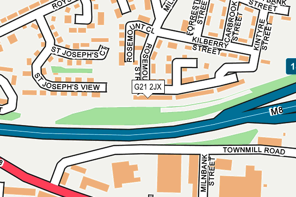 G21 2JX map - OS OpenMap – Local (Ordnance Survey) G21 2JX map - OS OpenMap – Local (Ordnance Survey)
