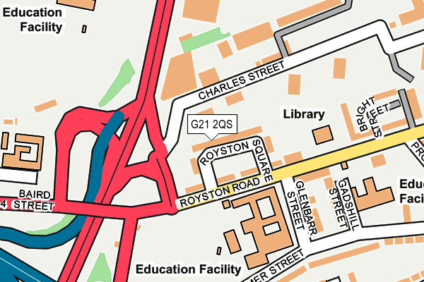 G21 2QS map - OS OpenMap – Local (Ordnance Survey) G21 2QS map - OS OpenMap – Local (Ordnance Survey)