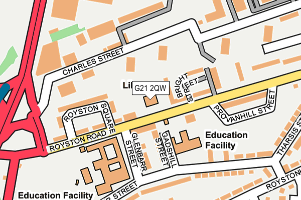 G21 2QW map - OS OpenMap – Local (Ordnance Survey) G21 2QW map - OS OpenMap – Local (Ordnance Survey)
