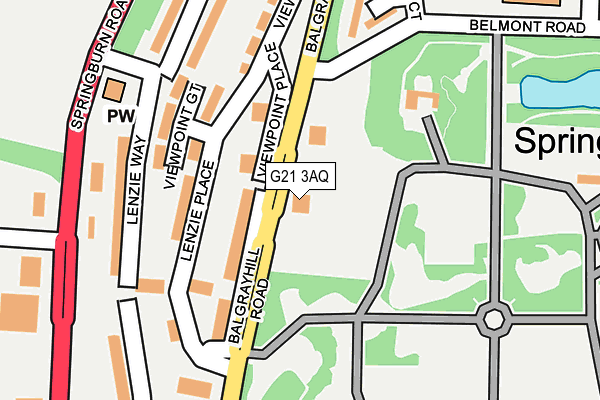 G21 3AQ map - OS OpenMap – Local (Ordnance Survey) G21 3AQ map - OS OpenMap – Local (Ordnance Survey)