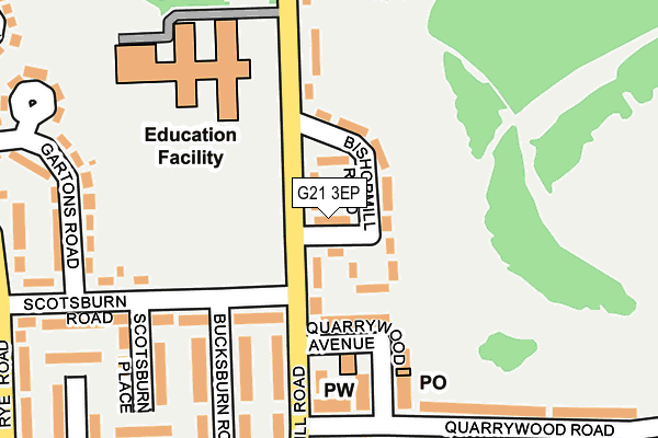 G21 3EP map - OS OpenMap – Local (Ordnance Survey)