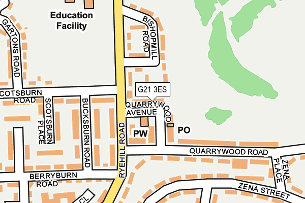 G21 3ES map - OS OpenMap – Local (Ordnance Survey) G21 3ES map - OS OpenMap – Local (Ordnance Survey)
