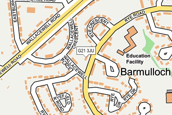 G21 3JU map - OS OpenMap – Local (Ordnance Survey)
