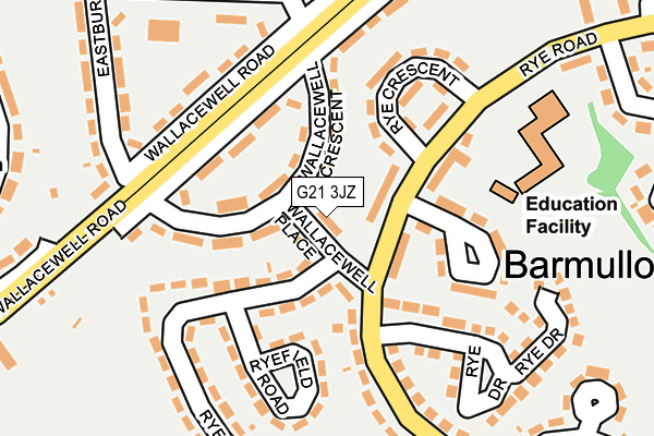 G21 3JZ map - OS OpenMap – Local (Ordnance Survey)