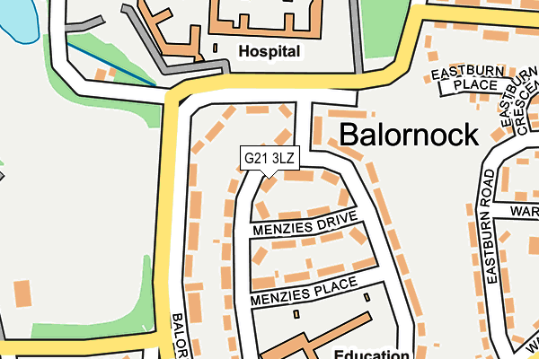 G21 3LZ map - OS OpenMap – Local (Ordnance Survey)