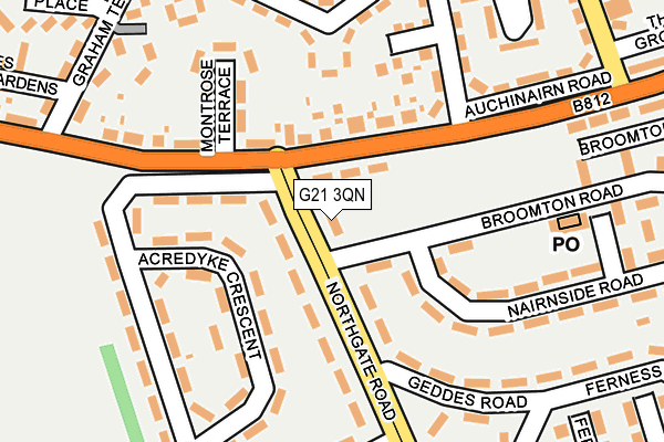 G21 3QN map - OS OpenMap – Local (Ordnance Survey) G21 3QN map - OS OpenMap – Local (Ordnance Survey)