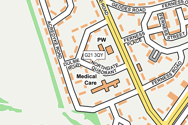 G21 3QY map - OS OpenMap – Local (Ordnance Survey) G21 3QY map - OS OpenMap – Local (Ordnance Survey)