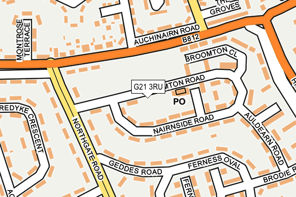 G21 3RU map - OS OpenMap – Local (Ordnance Survey) G21 3RU map - OS OpenMap – Local (Ordnance Survey)