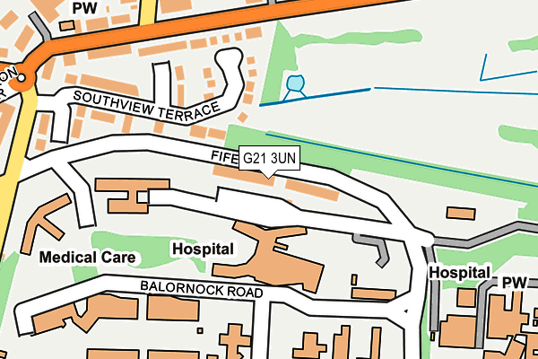 G21 3UN map - OS OpenMap – Local (Ordnance Survey)