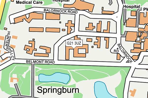 G21 3UZ map - OS OpenMap – Local (Ordnance Survey)
