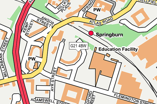 G21 4BW map - OS OpenMap – Local (Ordnance Survey) G21 4BW map - OS OpenMap – Local (Ordnance Survey)