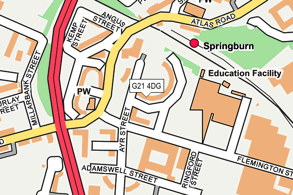G21 4DG map - OS OpenMap – Local (Ordnance Survey)