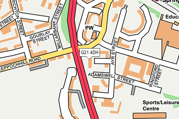 G21 4DH map - OS OpenMap – Local (Ordnance Survey) G21 4DH map - OS OpenMap – Local (Ordnance Survey)