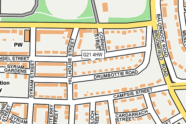G21 4HW map - OS OpenMap – Local (Ordnance Survey) G21 4HW map - OS OpenMap – Local (Ordnance Survey)