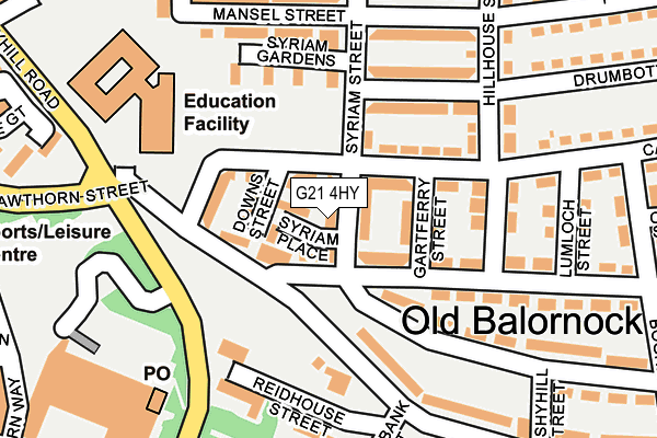 G21 4HY map - OS OpenMap – Local (Ordnance Survey)